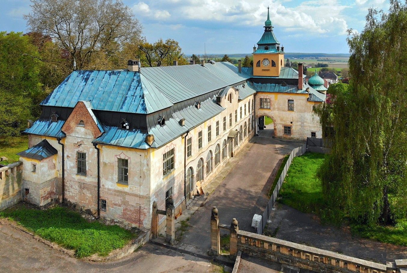 Billeder Romantisk art nouveau-slot nord for Prag