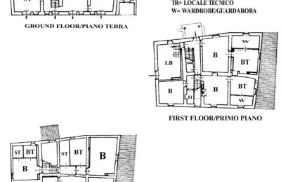 Landhus købe Arezzo, Toscana, RIF 2993 Grundriss HH