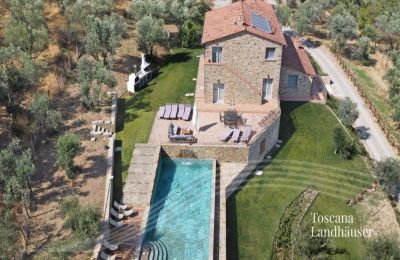 Landhus købe Cortona, Toscana, RIF 2986 Vogelperspektive