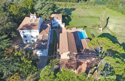 Historisk villa købe Arezzo, Toscana, Dronefoto