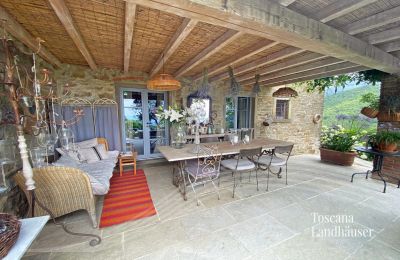 Country House for sale Loro Ciuffenna, Tuscany:  RIF 3098 überdachte Terrasse