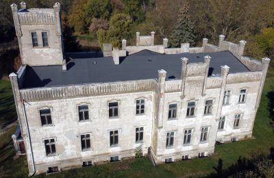 Castle for sale Górki Dąbskie, Pałac w Górkach Dąbskich, Kuyavian-Pomeranian Voivodeship, Drone view