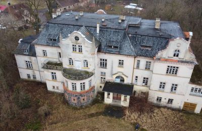Castle for sale Bronów, Pałac w Bronowie, Lower Silesian Voivodeship, Drone view