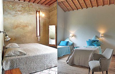 Country House for sale Montescudaio, Tuscany, RIF 2185 Detailansicht Schlafzimmer