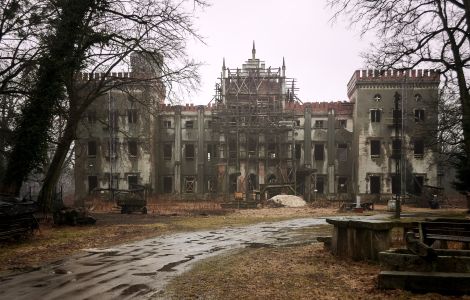  - Ruined manor house in rural area