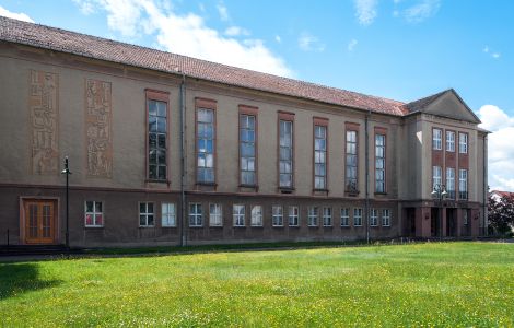 Plessa, Kulturhaus - Arts and Leisure Center of the GDR era in Plessa